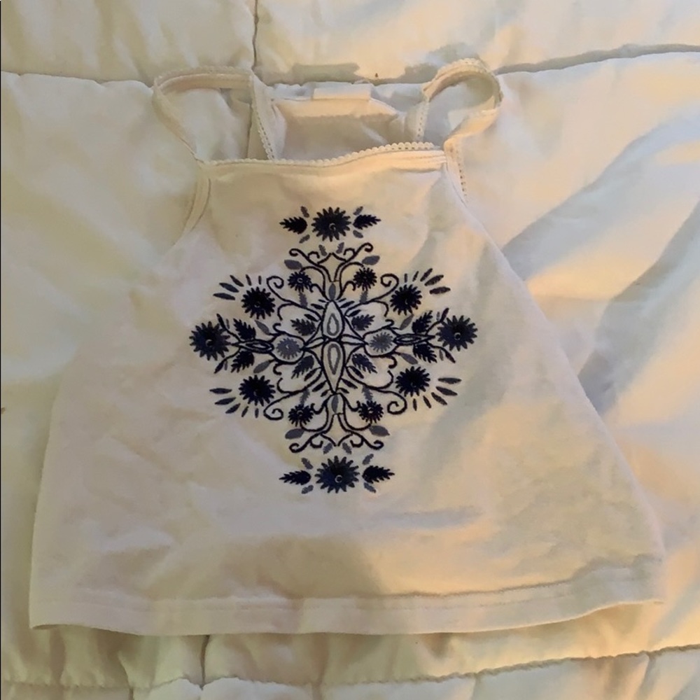 white crop top